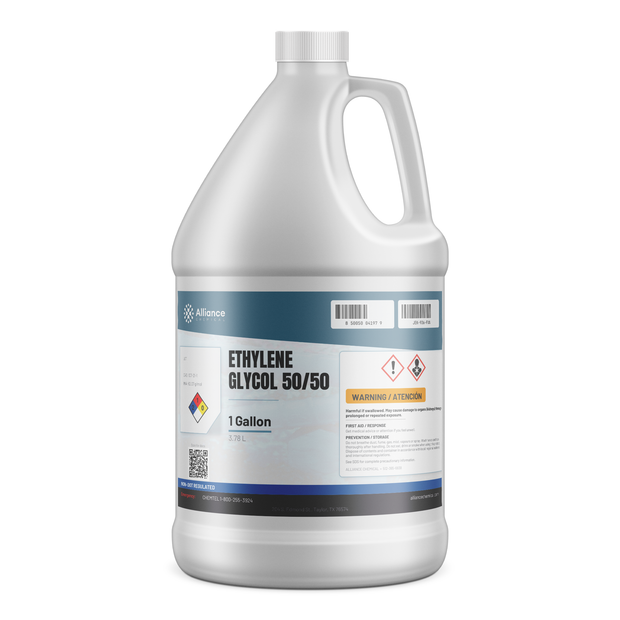 Ethylene Glycol 50/50 Technical Grade in a 1-gallon jug, Alliance Chemical for closed-loop heat transfer systems