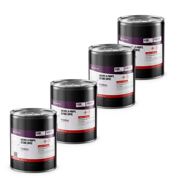 Methyl n-Propyl Ketone Technical Grade, four 5-gallon metal pails from Alliance Chemical for precision surface cleaning