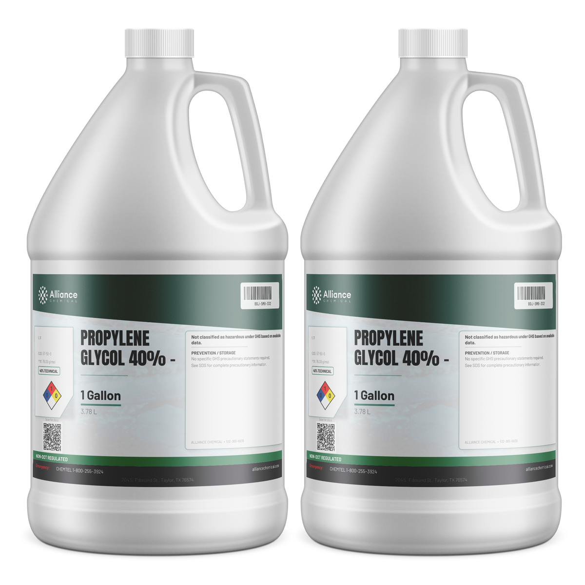 Propylene Glycol 40% Technical Grade in two 1-gallon jugs from Alliance Chemical for heat transfer systems