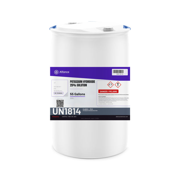 Potassium Hydroxide 25% Solution Technical Grade — 55 gallon drum