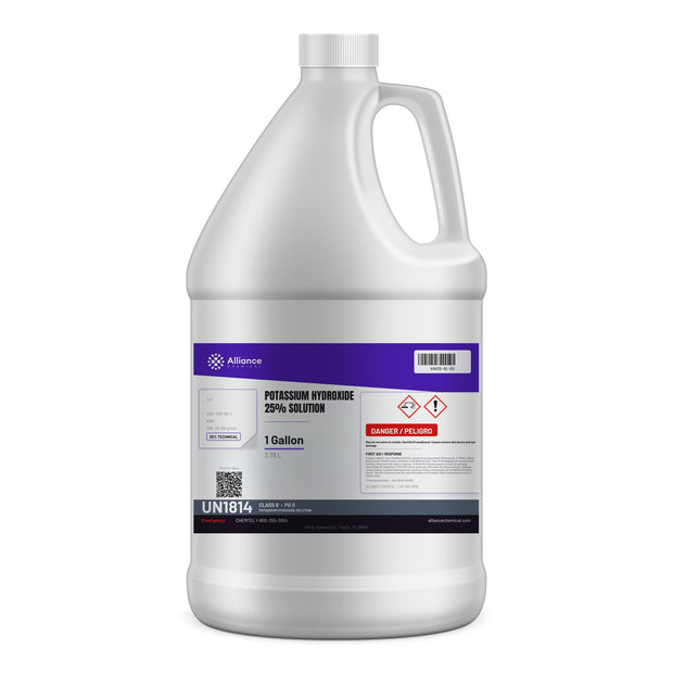 Potassium Hydroxide 25% Solution Technical Grade — 1 gallon jug