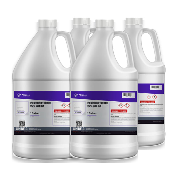 Potassium Hydroxide 25% Solution Technical Grade — 4 gallon case