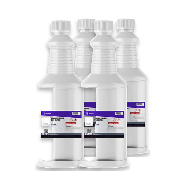 Potassium Hydroxide 25% Solution Technical Grade — 4 quart bottles