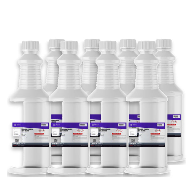 Potassium Hydroxide 25% Solution Technical Grade — 8 quart bottles