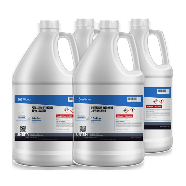 Potassium Hydroxide 30% Solution Technical Grade — 4 gallon case