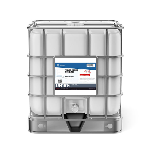 Potassium Hydroxide 45% Solution Technical Grade — 330 gallon IBC tote