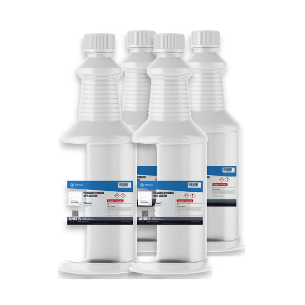 Potassium Hydroxide 45% Solution ACS Grade — 4 quart bottles