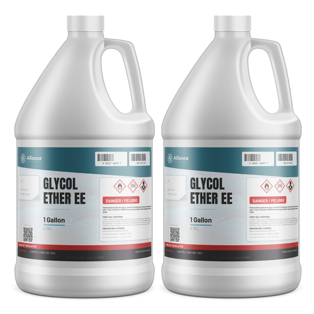Glycol Ether EE Technical Grade in two 1-gallon jugs, Alliance Chemical, for industrial surface coatings and degreasing