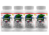 Four 2 lb plastic bottles of Alliance Chemical Komodo Drain Unklogger with white ribbed caps and labeled graphics.