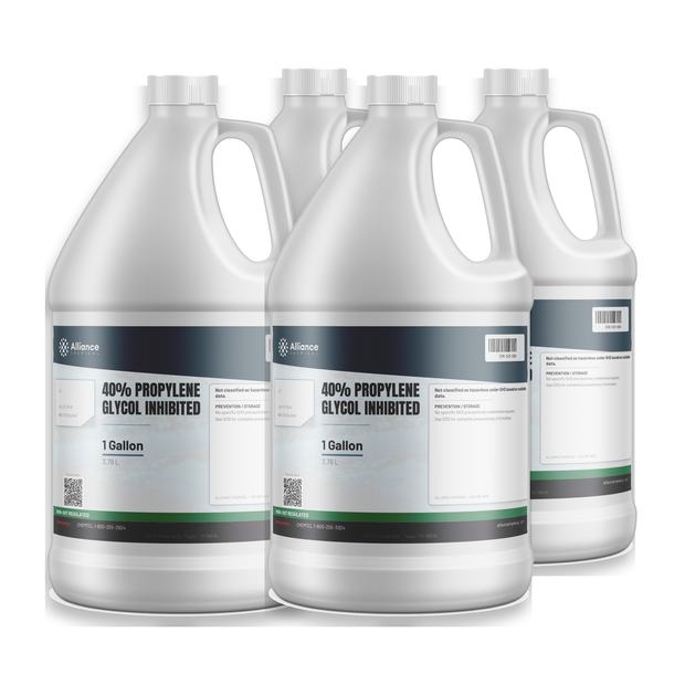 40% inhibited propylene glycol liquid in four 1-gallon plastic jugs from Alliance Chemical