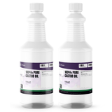 100% Pure Castor Oil ACS Grade in two 1-quart plastic bottles, Alliance Chemical