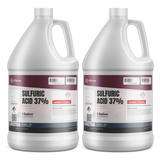 Sulfuric Acid 37% battery acid in two 1-gallon plastic jugs from Alliance Chemical for industrial battery maintenance