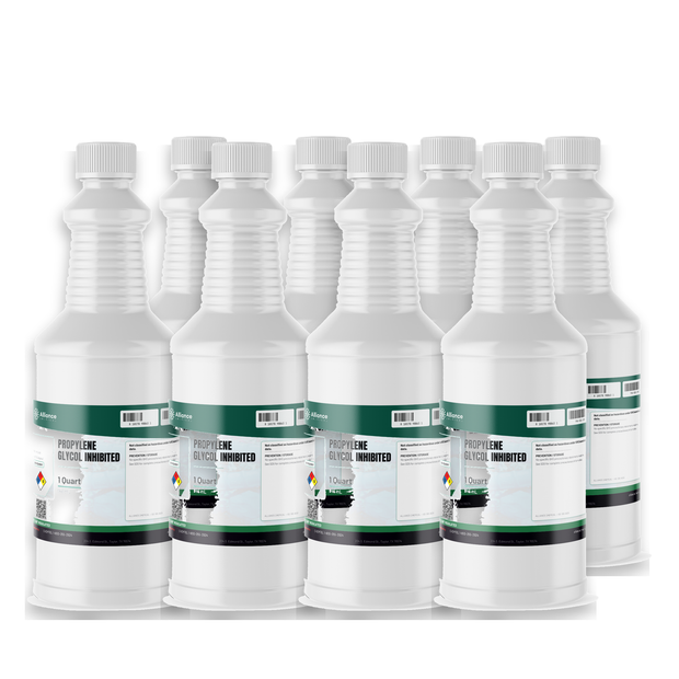 Propylene glycol inhibited ACS grade in eight 1-quart plastic bottles from Alliance Chemical