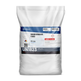 100% technical grade sodium hydroxide flakes in a 55-lb bag for chemical synthesis, Alliance Chemical