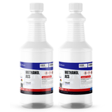 Methanol 99.8% ACS Reagent Grade in two 1-quart plastic bottles for laboratory solvent use, Alliance Chemical