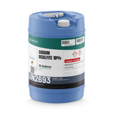 Sodium bisulfite 10% ACS reagent grade in a 15-gallon blue plastic carboy, Alliance Chemical