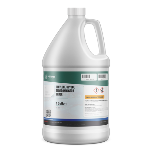 Ethylene Glycol Semiconductor Grade in a 1-gallon white plastic jug, Alliance Chemical