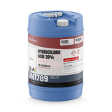 Hydrochloric Acid 20% Technical Grade in a blue 15-gallon carboy for metal finishing, Alliance Chemical