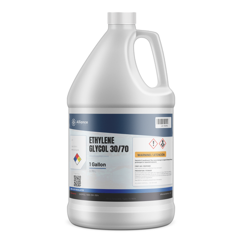 Ethylene Glycol 30/70 Technical Grade 1-gallon plastic jug, Alliance Chemical for HVAC hydronic loops and chillers