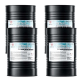 Alliance Chemical 4x55-gallon drums of Methyl Ethyl Ketone (MEK) solvent, black industrial barrels with NFPA labels