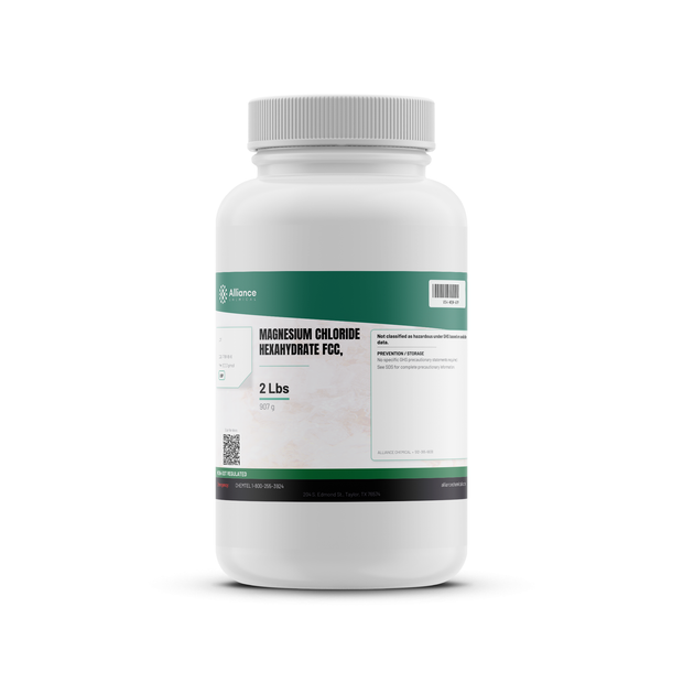 Magnesium chloride hexahydrate FCC USP grade 2-lb plastic bottle from Alliance Chemical