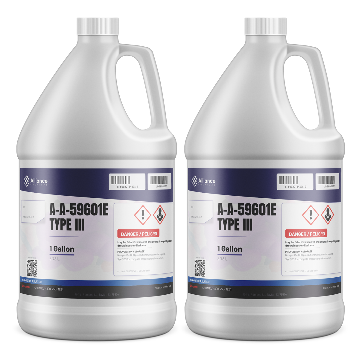 A-A-59601E Type III technical grade in two 1-gallon plastic jugs from Alliance Chemical