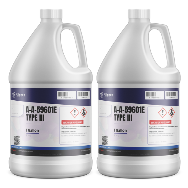 A-A-59601E Type III technical grade in two 1-gallon plastic jugs from Alliance Chemical