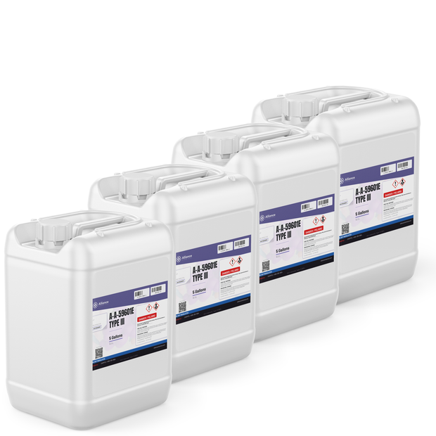 A-A-59601E Type III ACS grade in four 5-gallon white plastic pails, Alliance Chemical