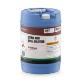 Citric Acid 50% solution in a 15-gallon blue carboy for industrial descaling, Alliance Chemical