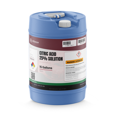 Citric Acid 25% Solution - 15 Gallon Drum