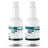 Propylene Glycol USP Grade in two 1-quart plastic bottles, Alliance Chemical for humectant and heat-transfer applications