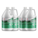 1-gallon HDPE jugs of technical-grade methanol solvent by Alliance Chemical hazmat symbols, and safety warnings (4-pack)