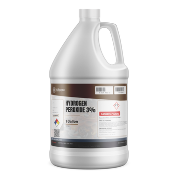 Hydrogen Peroxide 3% Technical Grade in a 1-gallon plastic jug, Alliance Chemical