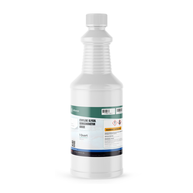 Ethylene Glycol Semiconductor Grade in a 1-quart white plastic bottle by Alliance Chemical