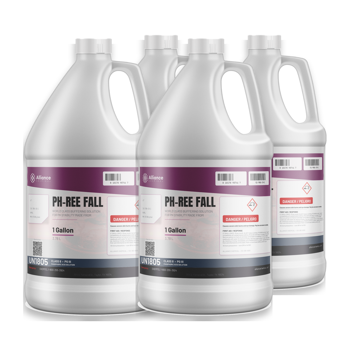 pH-Ree Fall 30% Phosphoric Acid Technical Grade in four 1-gallon jugs, Alliance Chemical