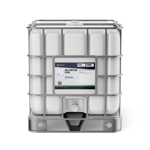 50% Propylene Glycol Technical Grade in a 275-gallon IBC tote, Alliance Chemical