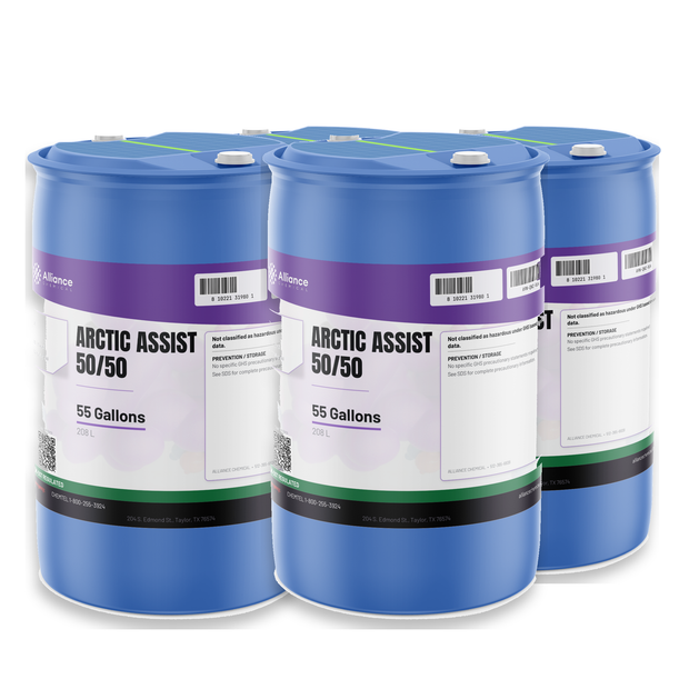 Arctic Assist 50/50 Technical Grade in four 55-gallon drums, Alliance Chemical