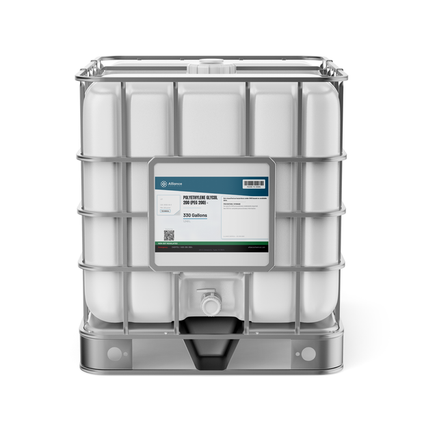 Polyethylene Glycol 200 Technical Grade in a 330-gallon IBC tote from Alliance Chemical