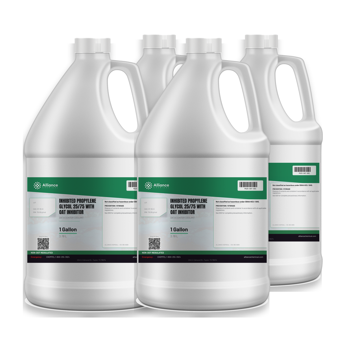 Inhibited Propylene Glycol 25/75 with OAT inhibitor case of four 1-gallon jugs