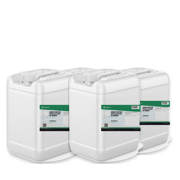 Inhibited 25/75 propylene glycol with OAT inhibitor four 5-gallon jerry cans Alliance Chemical