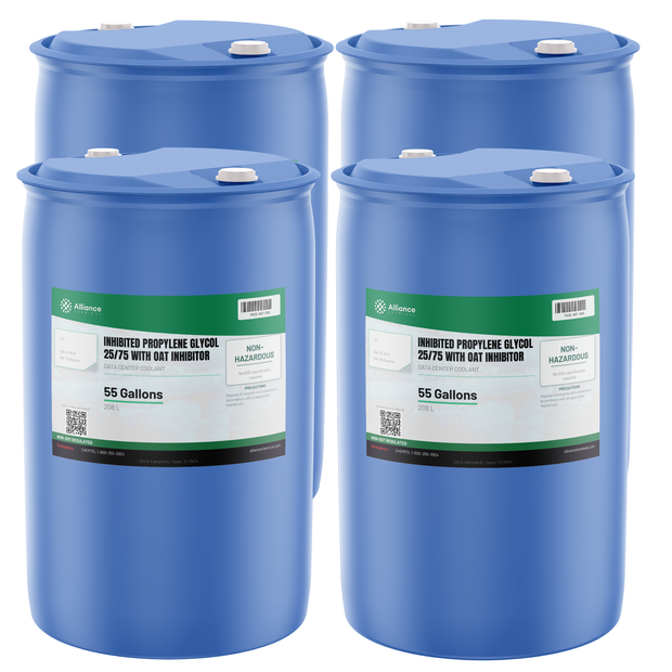 Inhibited Propylene Glycol 25/75 with OAT Inhibitor — Data Center Coolant