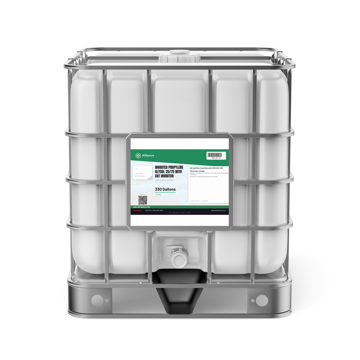 Inhibited Propylene Glycol 25/75 330-gallon IBC tote for data center cooling