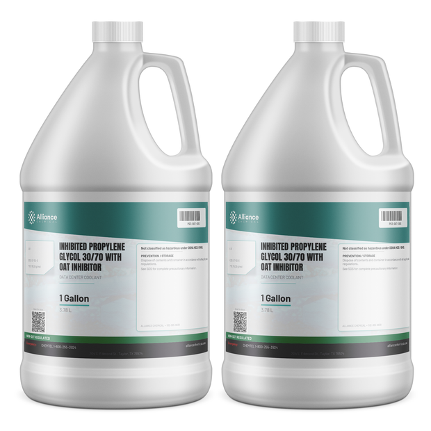 Inhibited Propylene Glycol 30/70 in two 1-gallon jugs from Alliance Chemical for data center cooling