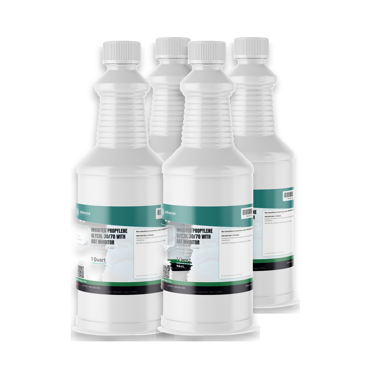 Inhibited Propylene Glycol 30/70 with OAT Inhibitor in four 1-quart bottles, Alliance Chemical