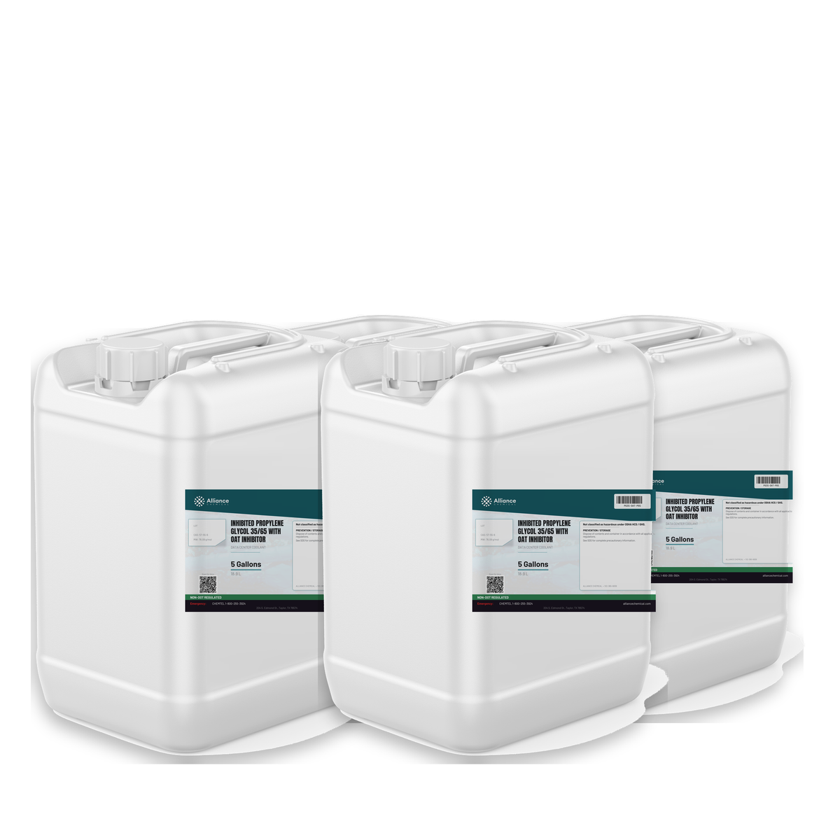 Inhibited 35/65 propylene glycol with OAT inhibitor four 5-gallon jerry cans Alliance Chemical