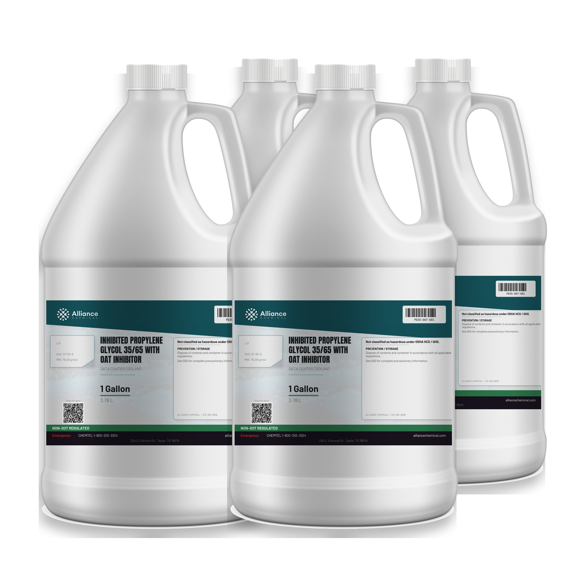 Inhibited Propylene Glycol 35/65, four 1-gallon jugs, Alliance Chemical