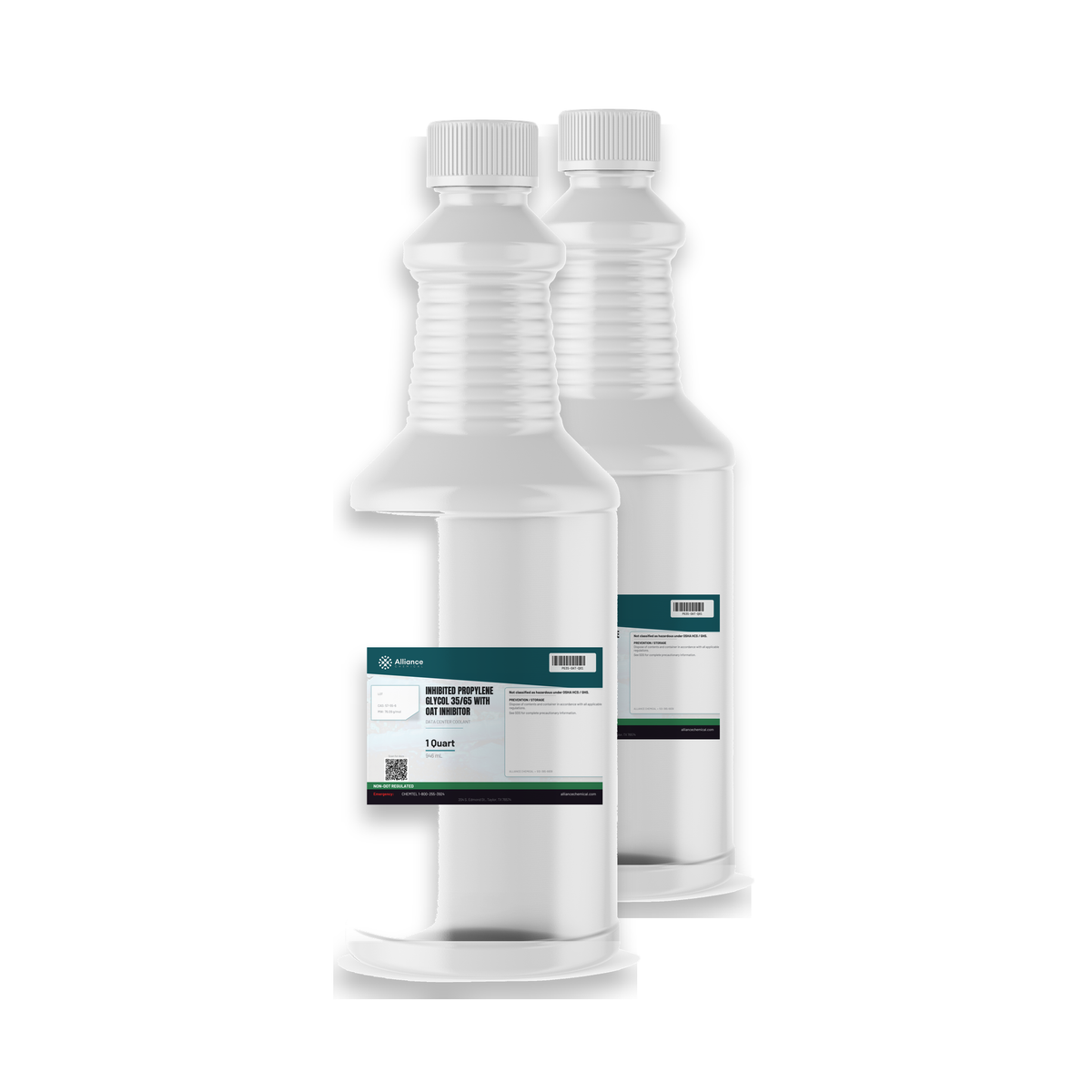 Inhibited Propylene Glycol 35/65 with OAT inhibitor in two 1-quart bottles
