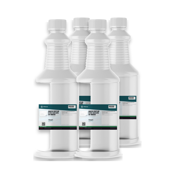 Inhibited Propylene Glycol 35/65 with OAT Inhibitor in four 1-quart bottles
