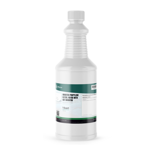 Inhibited Propylene Glycol 40/60 with OAT Inhibitor 1-quart bottle for data center coolant, Alliance Chemical