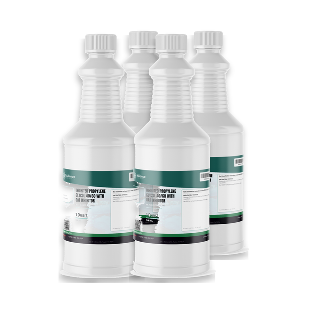 Inhibited Propylene Glycol 40/60 with OAT Inhibitor four 1-quart bottles Alliance Chemical for data center cooling